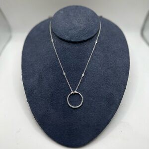 18-kt White Gold and Diamond Loop Necklace